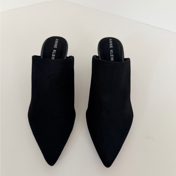 Anne Klein Black Kitten Heels Mules Size 8 - Picture 10 of 16